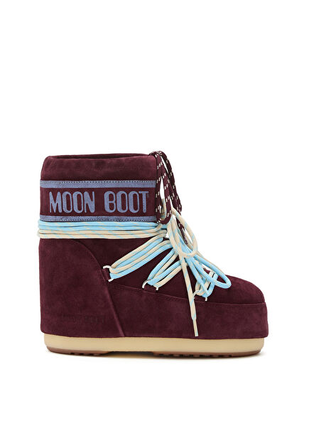 Icon Low Bordo Süet Kız Çocuk Kar Botu