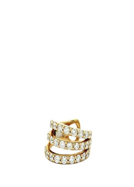 Women's Gold Cartilage Earrings With Diamonds