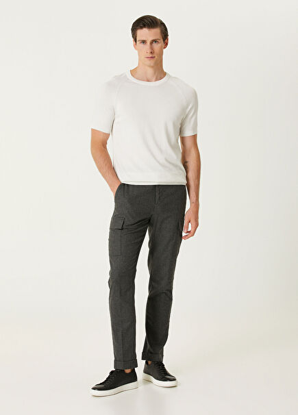 Tor Koyu Gri Yün Pantolon