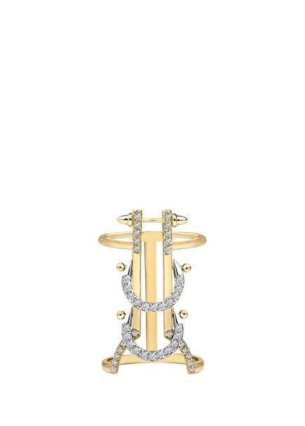 Jazzy Moderne Pırlanta Parmak Ucu Kadın Yüzük