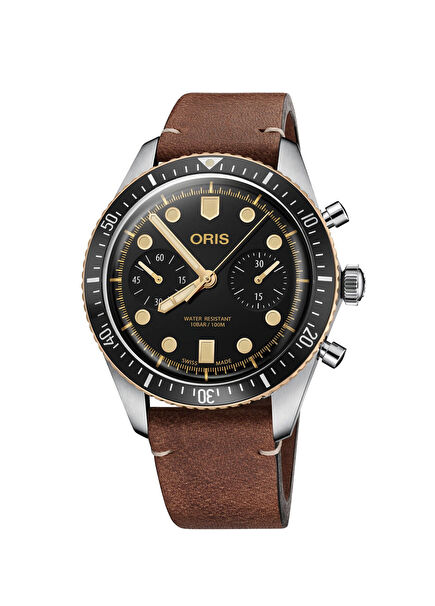 Divers Sixty Five Chronograph 01 771 7744 4354-07 5 21 45 Kahverengi Deri Erkek Kol Saati