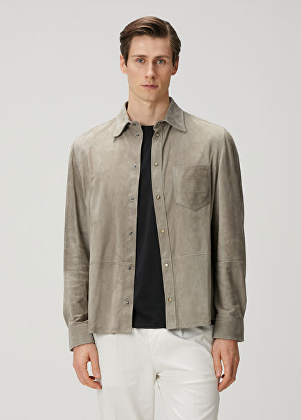 Grey Suede Coat