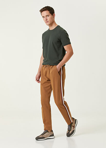 Camel Şerit Detaylı Jogger Eşofman Altı