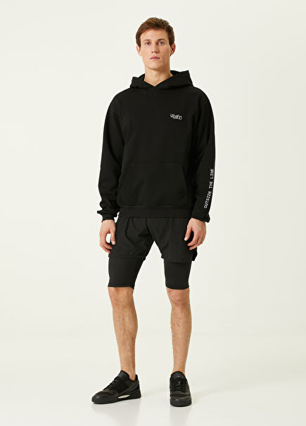 Black Leggings Detailed Shorts