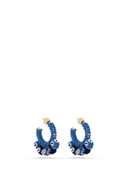 Evil Eye Beaded Women's Hoop Earrings