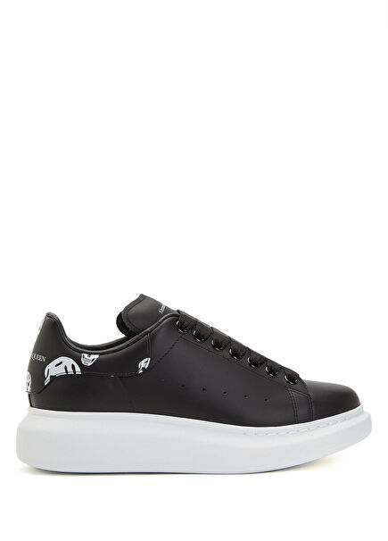 Oversized Siyah Kadın Deri Sneaker