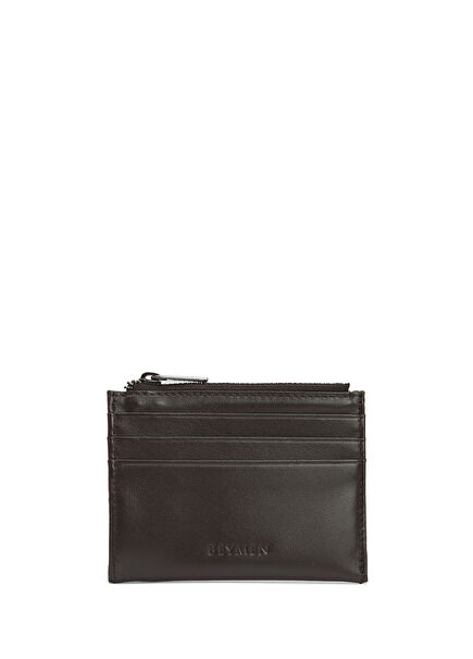 Dark Brown Men's Leather Card Holder