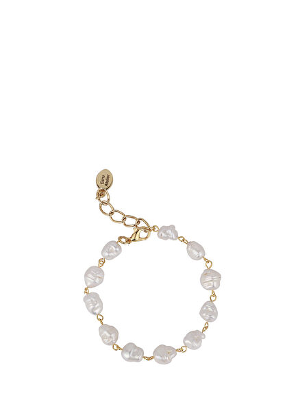 Nancy Altın Kaplama Kadın İnci Bileklik