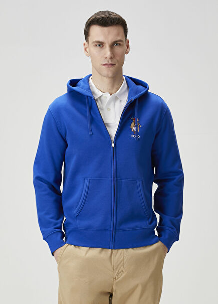 Blue Hooded Sweatshirt