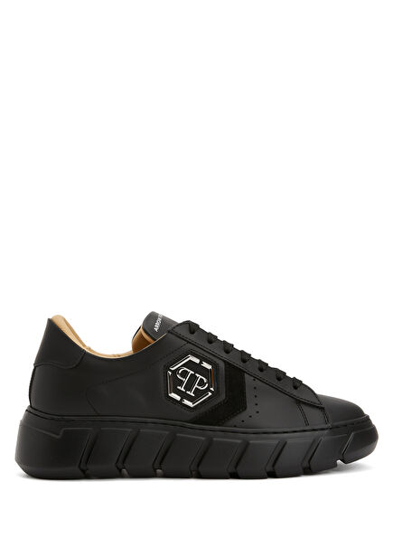Lo-Top Black Men's Leather Sneakers