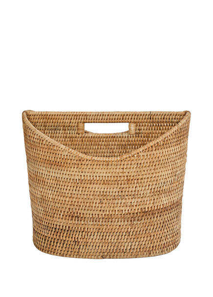 Naturel Hasır Oval Sepet Dergilik 