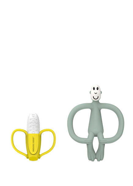 Banana Mint Yeşili Silikon Diş Kaşıyıcı Seti