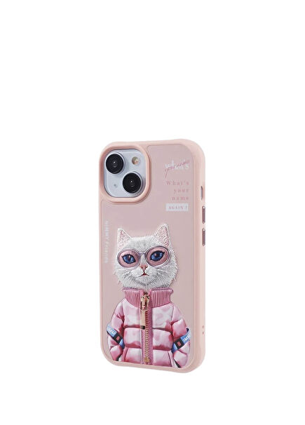 iPhone 15 Embossed Phone Case with 3D Embroidery