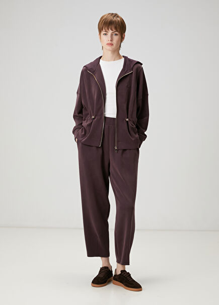 Mürdüm Jersey Pantolon