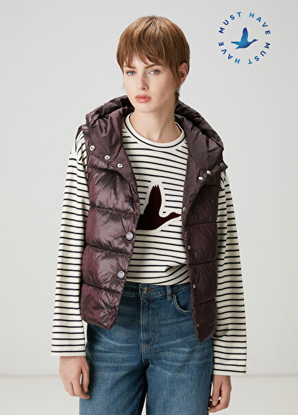 Plum Quilted Puffer Vest