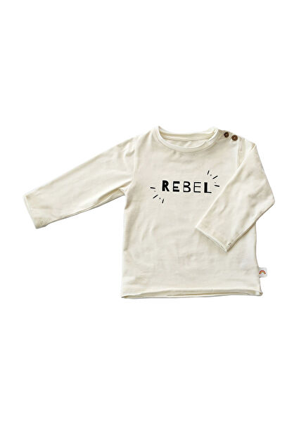 Rebel White Long Sleeve Unisex Child T-shirt