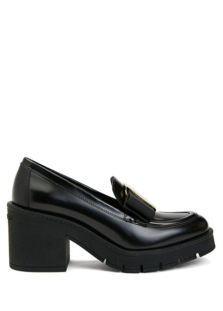 Black Women's Leather Loafer