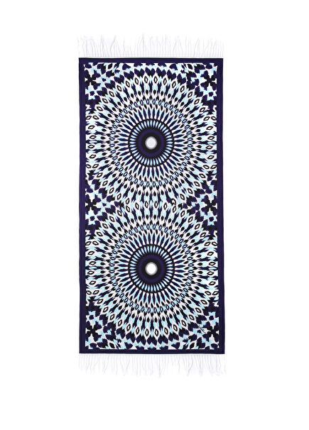 Mavi Desenli Plaj Havlusu