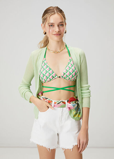 Green Transparent Cardigan