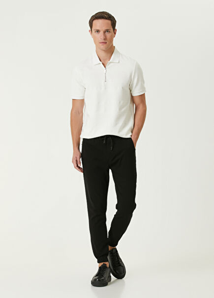 Black Waist Cord Jogger Sport Pants