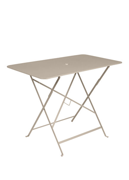 Bistro Folding Aluminum Beige Table 97x57 cm