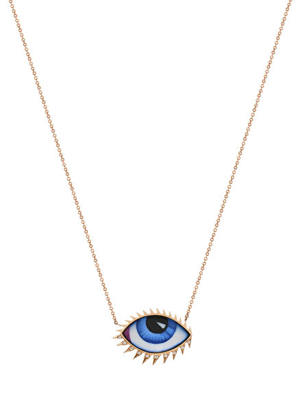 Women's Gold Necklace With Eye Detail