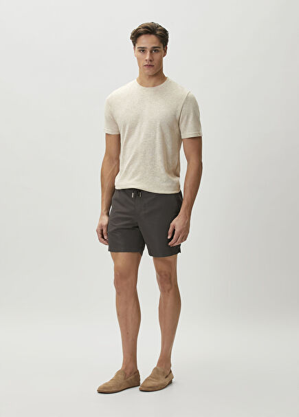 Bulldog Drawcord Brown Swimsuit