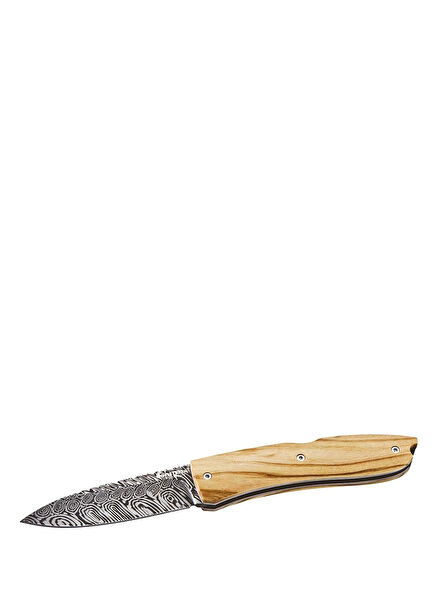 8800D UL Opera Damascus Olive Wood Brown Pocket Knife