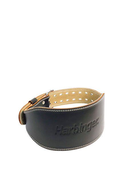 Black 4" Padded Leather Weightlifting Belt