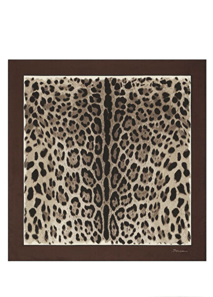Leopard Pattern Women's Silk Shawl