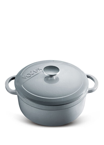 Gracious Gray Cast Iron Deep Pot 24 cm Kitchenware