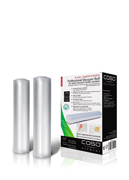 01221 Plastic 2-pack Vacuum Roll 20x600 cm