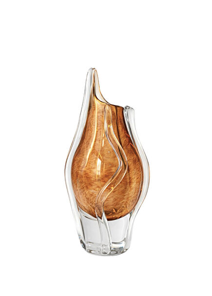 Stilla Amber Glass Vase