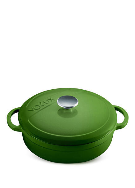 Kitchenware Foret Sığ Yeşil Döküm Tencere 28 cm
