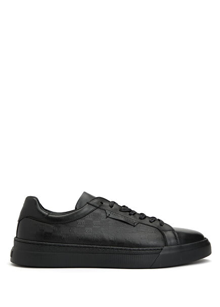 Black Men'S Leather Sneakers