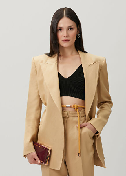 Camel Keten Blazer