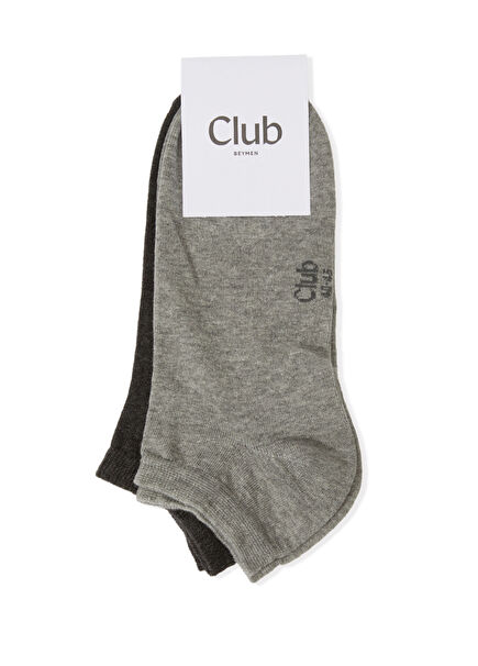 Grey Anthracite Men's 2-Pack Booties Socks Set