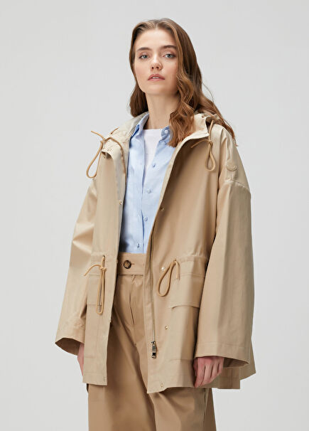 Gaillon Camel Kapüşonlu Parka