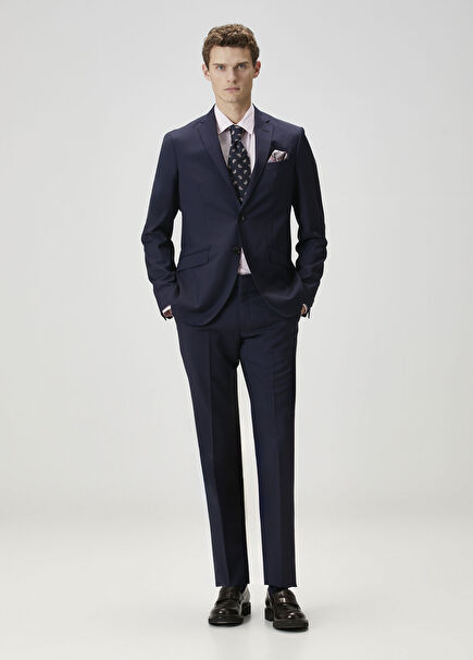 Lacivert Yün Takım Elbise