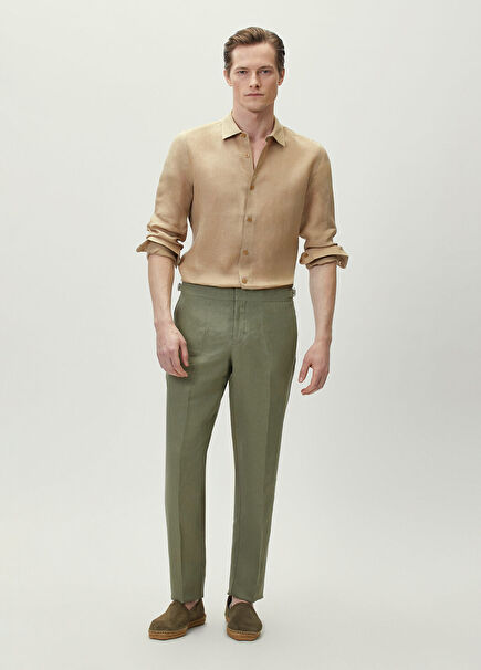 Khaki Linen Pants
