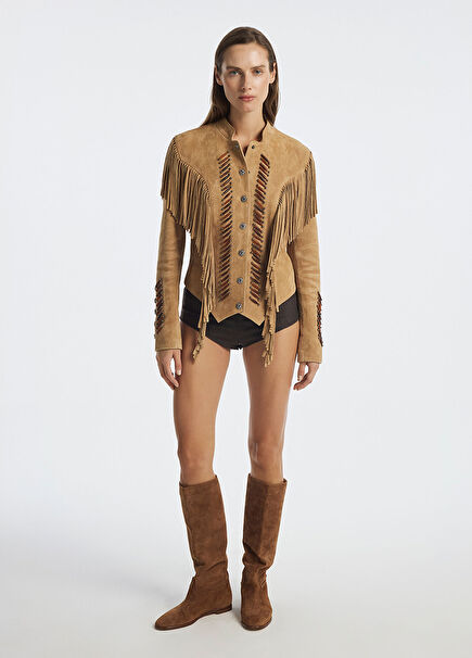 Sienna Suede Beige Women's Jacket