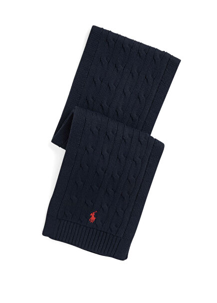 Lacivert Saç Örgülü Erkek Çocuk Atkı