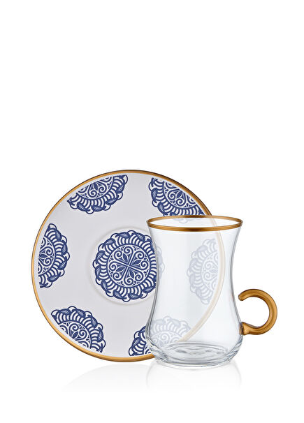 Carousel 6-Person Glass Tea Set with Handles
