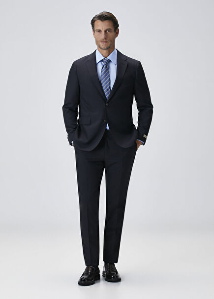 Drop 7 Navy Wool Suit