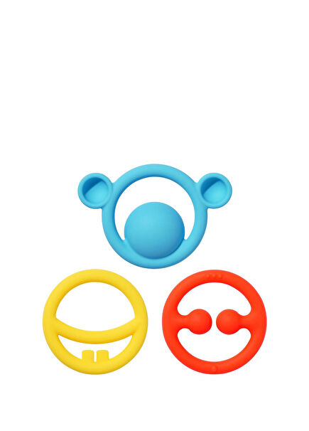 Nigi Nagi Nogi Primary set of 3 Silicone Teething Rings