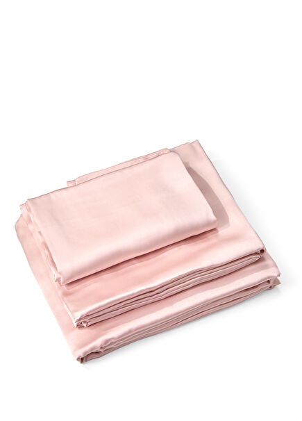 Light Pink Silk Double Duvet Cover