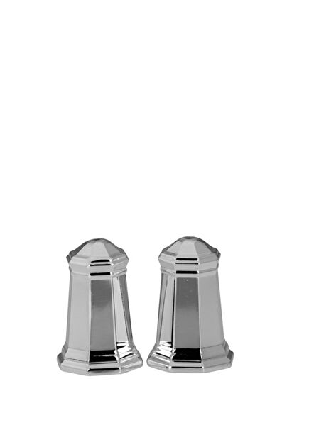 Silver Plated Octagonal Salt and Pepper Shaker Set