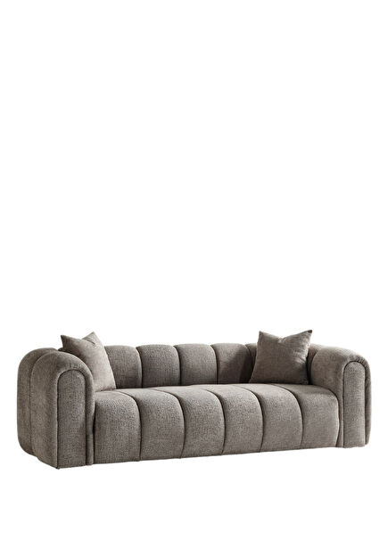 Rui Comfort Gri Teddy Üçlü Kanepe