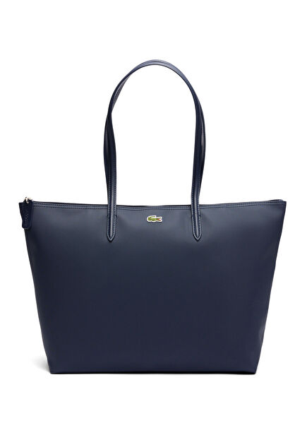 Large L.12.12 Lacivert Kadın Omuz Çantası