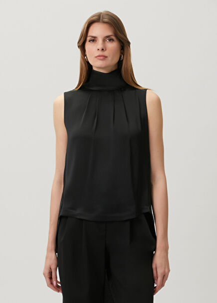 Black Draped Shirt